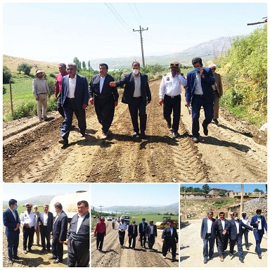 ▫️بازدید فرماندار شهرستان پیرانشهر به همراه مسولین شهرستان از اجرای عملیات بهسازی جاده روستای گرده سور