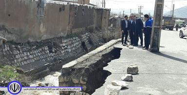 رانش زمین در محله زیبا شهر پیرانشهر